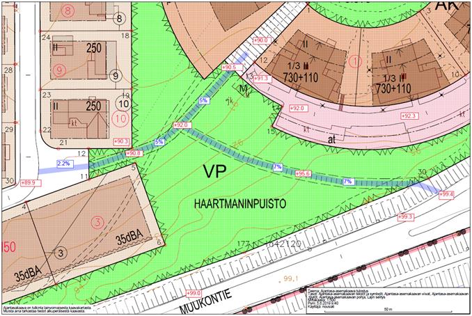 Lappeenrannan kaupunki Pöytäkirja 6/2019 36 Suunnittelu vaatii huolellisuutta, jotta vältetään rankkasateiden aiheuttamat tuhot. Esittelijän ehdotus Kuva 3.