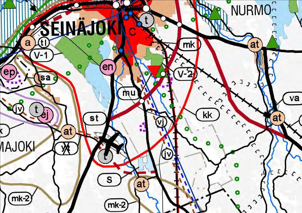 Asemakaavan selostus 10(29) Asemakaava tark. KH 16.9.2019, 18.6.2019 Ote maakuntakaavasta. Kaava-alueen likimääräinen sijainti on lisätty oranssilla ympyrällä.
