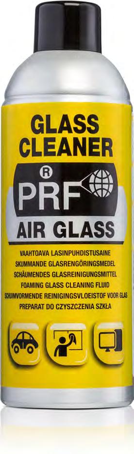 12 PRF Air Glass Cleaner Helppokäyttöinen lasipöytien, peilien, TV-ruutujen, näyttöpäätteiden, muovi- ja maalipintojen ym. puhdistaja.