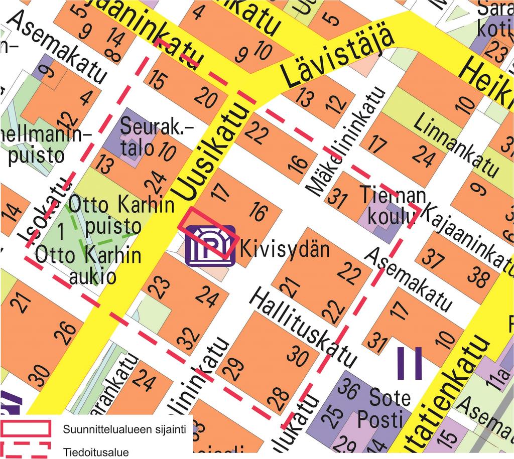 Kaavatunnus 564-2393 1/6 II kaupunginosan (Vaara) korttelin 5 tontteja nro 4 ja 34 sekä katualuetta koskeva asemakaavan muutos Osallistumis- ja arviointisuunnitelma Tiedoksi