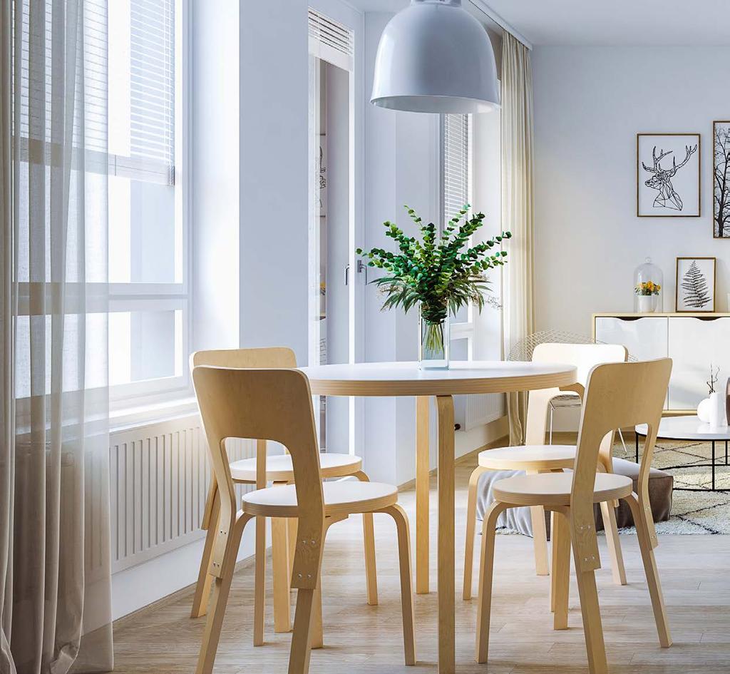Aukeaman kuvat: taiteilijan näkemys asunnosta A30, 51,5 m², 2h+kt+s. Uusi koti nautinnollinen arki Modernissa talossa unohdat remonttihuolet ja raskaat pihatyöt!