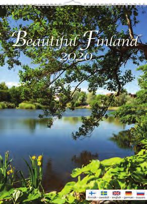 Turistikalenterit Beautiful Finland 2020 Koko: 297 x 420 mm.