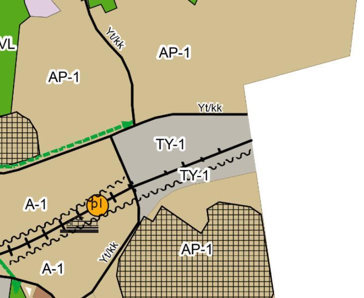 Yleiskaava Alue on merkitty oikeusvaikutteiseen valtuuston 7.11.2016 hyväksymään yleiskaavaan 2035 nykyisellään säilyväksi teollisuus- ja varastoalueeksi (TY-1).