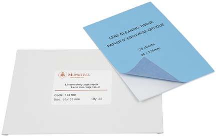 Linssipaperi Ahlström Munksjö Ahlström Munksjö -linssipaperi Erittäin ohut, pehmeä ja nukkaamaton pehmopaperituote valmistettu puhtaasta manilakuidusta.