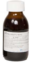100 ml 51811 140216 Metyylivioletti 0,25 % m/v Gram-värjäys 100 ml GRAM-VÄRJÄYS, käyttövalmiit reagenssit 51816 180019 Asetonisprii 1+1 Värinpoistoliuos 1000 ml 43385 140191 Kristallivioletti 2,0 %