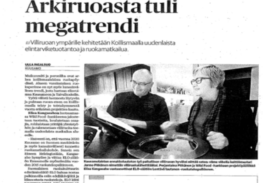 Huhti 2015 tammikuu 2018 Noin 200 villiruoka-aiheista artikkelia.