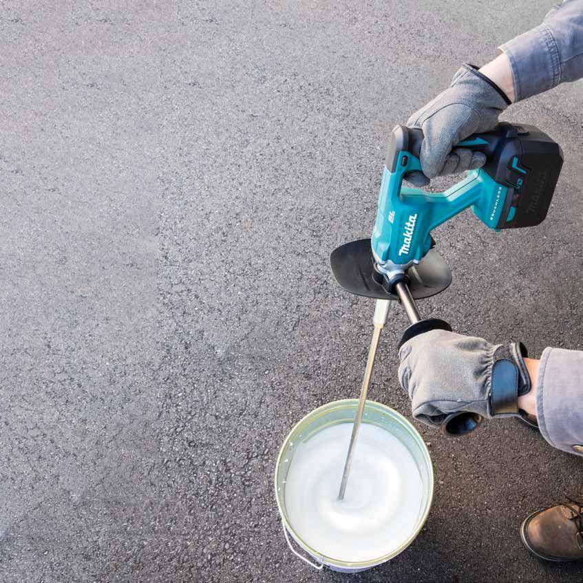 Akkukäyttöinen sekoituskone maaleille, laasteille, yms.