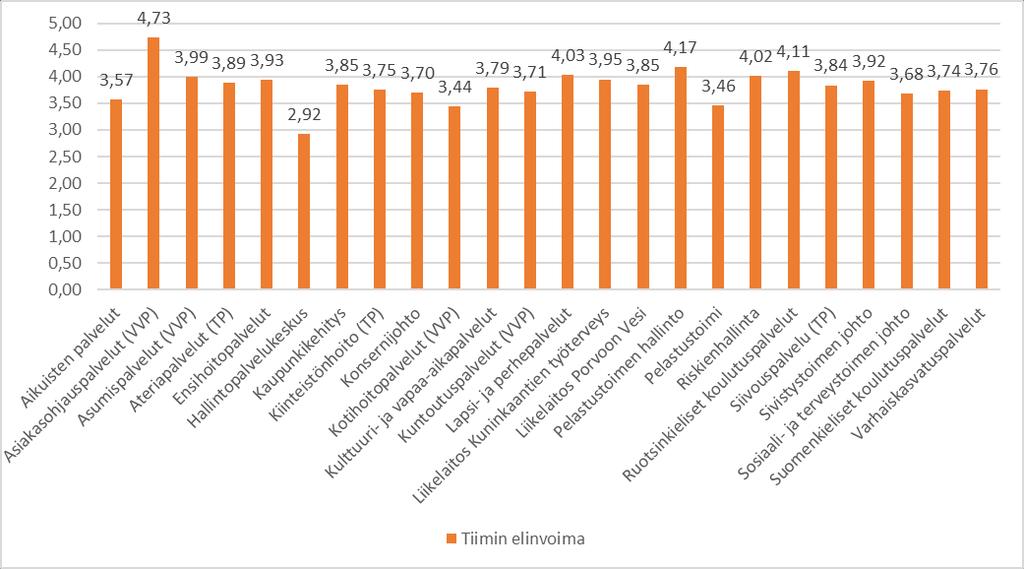 Tiimin elinvoima tehtäväalueittain Katso