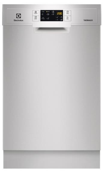 Astianpesukone, teräs 45 cm ESF4513LOX energialuokka A+ hiljainen 47 db täyttömäärä 9 astiastoa ajastin 1-24 h väri: teräs