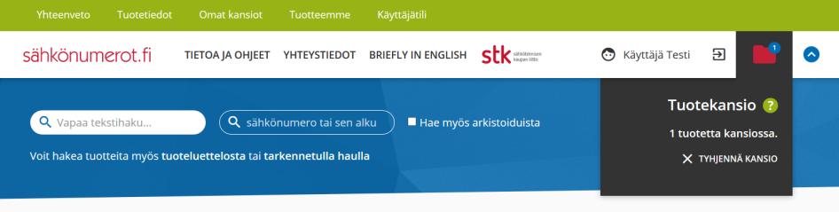 Sähkönumerot.fi - Itsepalvelu Sähkönumerot.fi-palvelussa tuotteiden valmistajat ja maahantuojat ylläpitävät itse tuotteidensa tuotetietoja.