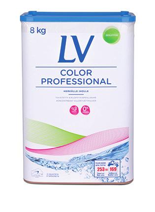 TEKSTIILIEN PUHDISTUSAINEET (JAUHEET) LV COLOR PROFESSIONAL Tiivistetty hieno- ja kirjopyykinpesujauhe erityisesti