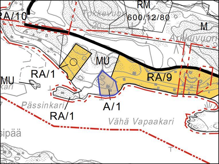 Nosto Consulting Oy 9 (15) Alue kuuluu loma-asutuksen mitoitusta osoittavaan osa-alueeseen 1 eli 7-10 lay/km ja vapaan rannan osuus 40 % kokonaisrantaviivasta.