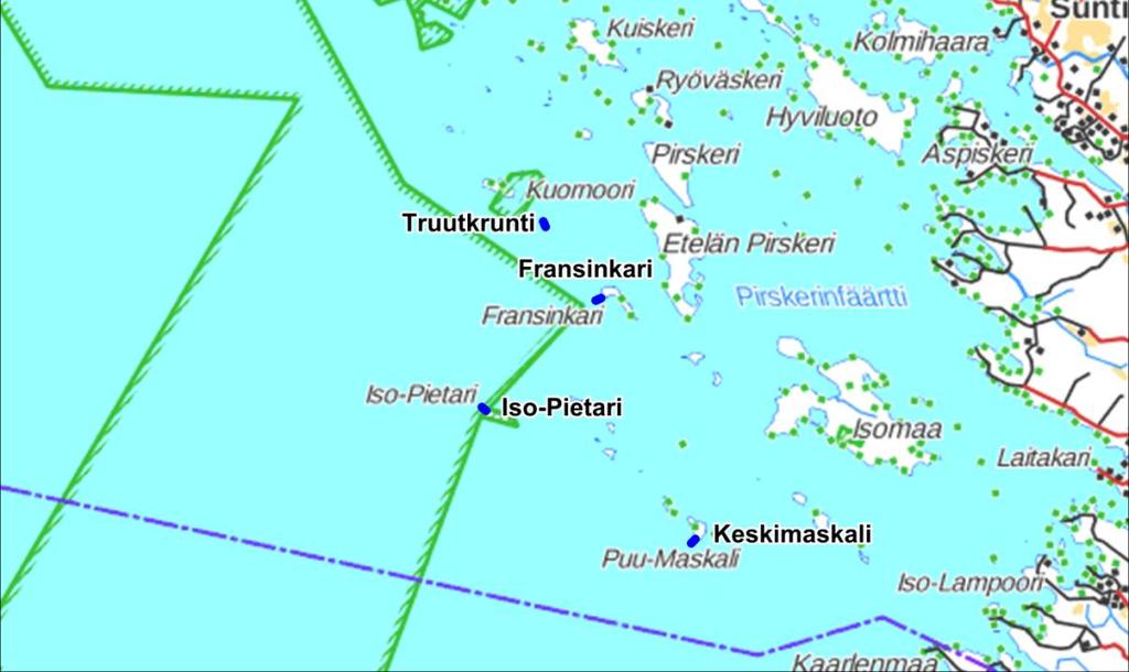 Rakkolevävyöhykettä tarkasteltaessa tässä kartoituksessa sen alarajat ulottuivat sitä syvemmälle mitä pohjoisemmassa linja sijaitsi.