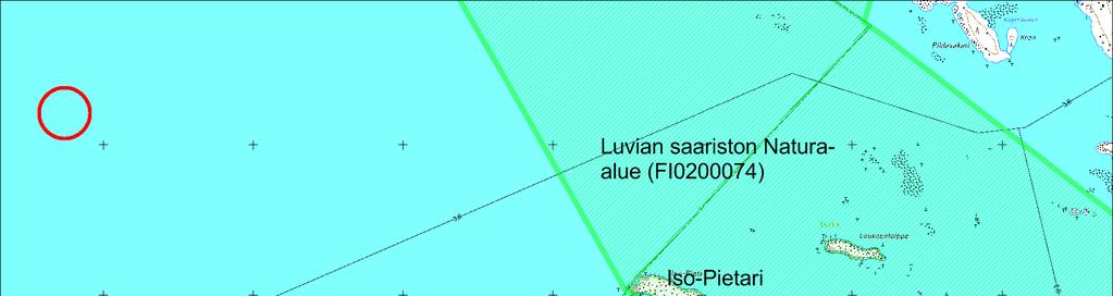 20 Kuva 8.4. Kalankasvatuslaitoksen ja tarkkailuasemien sijainti (punaiset renkaat). Perus- ja yleiskarttarasteri Maanmittauslaitos 6/2012. Natura-alueet: SYKE (osittain ELY-keskukset) 4/2015.