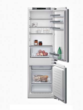Lisähintaiset varusteet Kylmälaitteet Siemens Kalustepeitteisen kylmälaitteen ovi keittiön yläkaapin värin mukaan, vedinvaihtoehdot