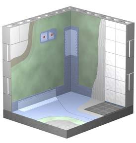 2 3 Märkätilan seinät Märkätilan seinien vedeneristys voidaan tehdä käyttämällä weberin Vedeneristysjärjestelmiä kuten esim. weberkahi Vedeneristysjärjestelmää.