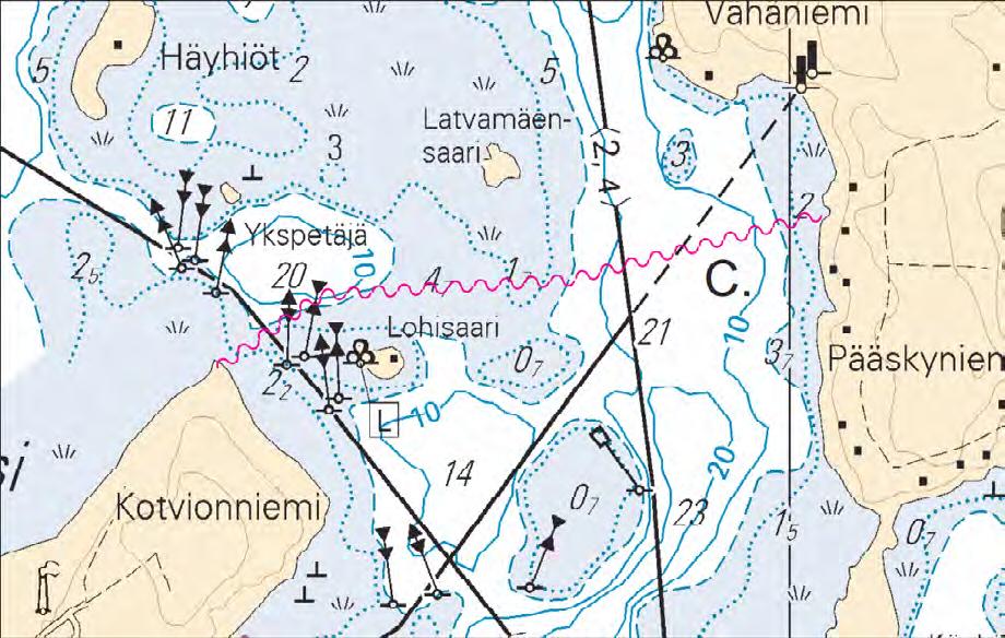54 E Ei merikartan mittakaavassa - Inte i sjökortets skala - Not to scale of chart Ei merikartan mittakaavassa - Inte i sjökortets skala - Not to scale of chart (FTA, Lappeenranta/Villmanstrand 2015)