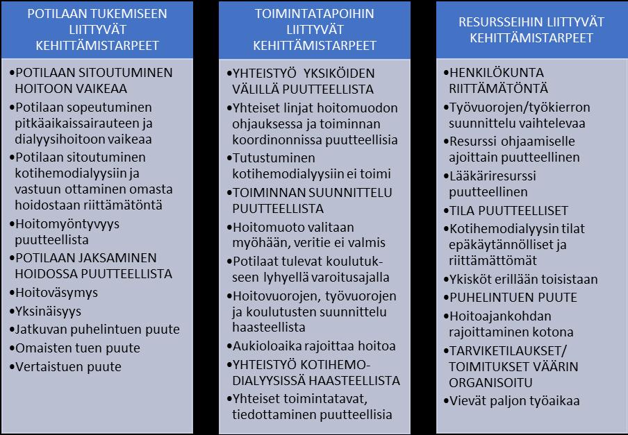 kehittämistarpeeksi linkittyy myös osaamisen