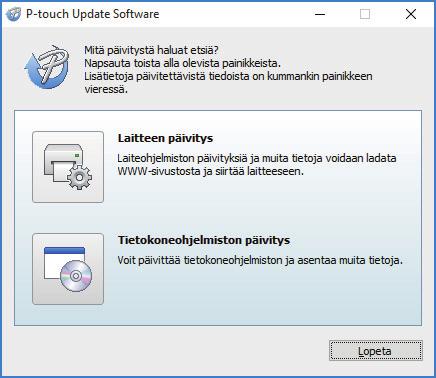 Koti > Päivitys > Laiteohjelmiston päivittäminen Laiteohjelmiston päivittäminen Sinun on asennettava tulostinohjain ennen laiteohjelmiston päivittämistä.