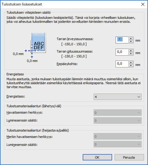 Aseta tulostin toimettomaan tilaan, kun käytät tätä asetusta. Tulostin saattaa toimia virheellisesti, jos yrität määrittää sen asetukset, kun se käsittelee tai tulostaa tulostustyötä. 3.