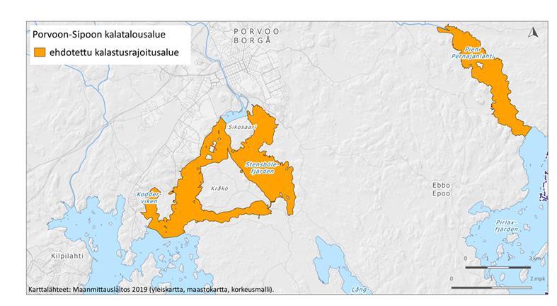 Lisääntymisaluetiedon käyttö kalatalousalueella Lisääntymisaikaiset kalastusrajoitukset (ELY:n toimivalta, 53 ja 54 ). Lähinnä kuha ja hauki.