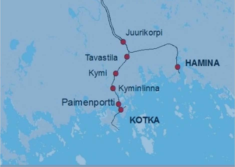 tärinä- ja stabiliteettikorjaukset Kehityshankeosuus, 23 M Kotolahden raiteiston ja sammutusvesijärjestelmän laajennus Hovinsaaren pitkät raiteet, Kymin ja Juurikorven