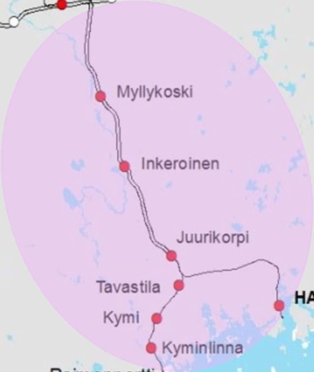 VÄRIKOODIEN SELITYKSET vihreä = uusittavat PRUkohteet magenta = rumpukohteet keltainen = siltakohteet oranssi = uudiskohde (sis.