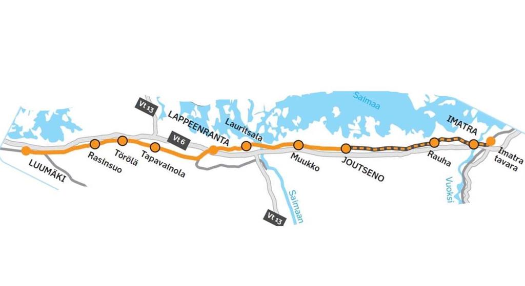 Rakennussuunnittelu käynnissä koko hankealueella KR RS 1 Joutseno-Rauha Proxion KR RS 2 Rauha-Imatra Sitowise PEPA 1