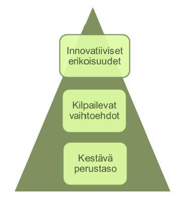 Viitekehyksen lähtökohtia Suorituskyky perusmittarit Ympäristösuorituskyky Resurssitehokkuus; luonnonvarat, pääoma Kokonaiskestävyyden