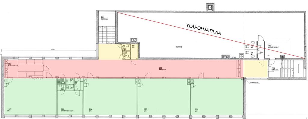 Alla on esitetty ote alkueräisestä välipohjarakenteesta. Alalaattapalkiston eristetilassa havaittiin rakenneavauksissa Rak-1VP, Rak-3VP ja Rak-4VP voimakas maakellarin tuoksu.