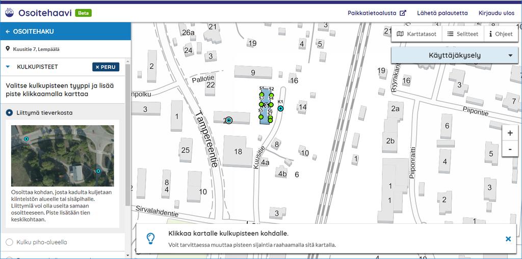 2019 Mahdollisuus tallentaa sisäänkäyntejä,