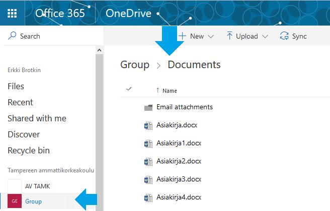Copying of files in Office 365 service It is possible to copy files and folders between OneDrive for Business, Office 365 Sites, and Office 365 Groups.