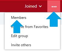 Clicking Add members opens a menu where the invited persons email