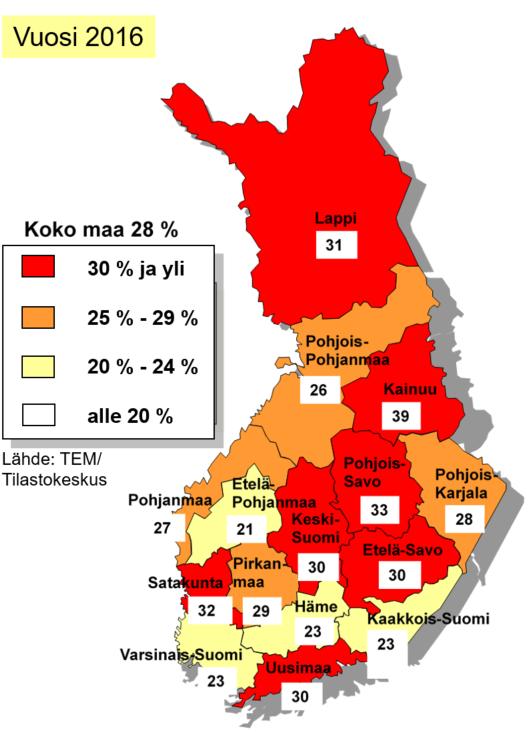 Työvoiman saatavuusongelmia kokeneet