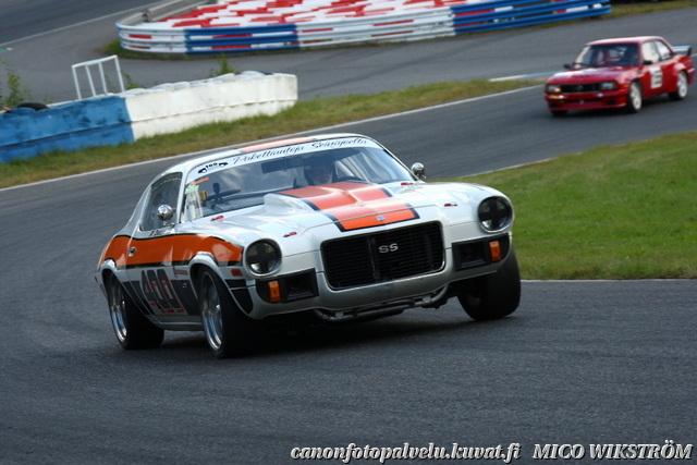 414cid Doug Rippie moottori Baer/Alcon -jarrut ZF-vaihdelaatikko Risto Takala Chevrolet Camaro 1360kg, n.500hv, ex.