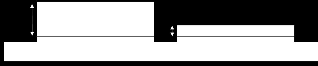 63 Figure 46. Schematic of test samples C1 and C2 on the building platform. Test sample C1 has more material in the building direction and more stiffness, as observed in figure 46.