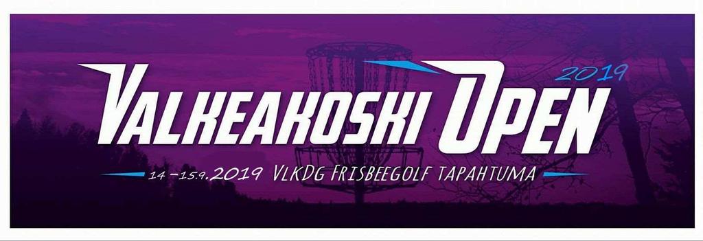 Valkeakoski Open kilpailu 2019 käydään Valkeakoskella Korkeakangas DGP radalla 14.9.2019 klo 9:00-17:00 sekä 15.9 Valkeakosken keskustaan tehtävällä 18- väyläisellä POP UP radalla klo 9:00-18:00.