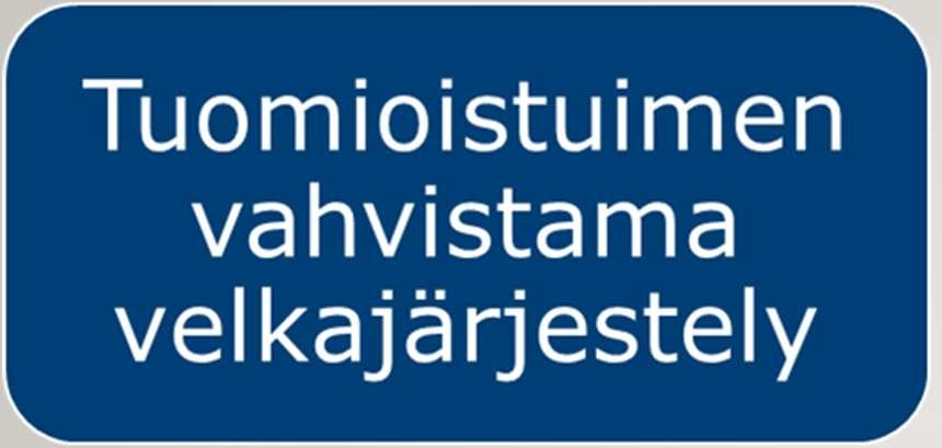 Edellytykset: velkajärjestelyn voi saada, jos ei ole muita keinoja veloista selviytymiseksi maksukyvyttömyys jatkunut pitkään eikä tiedossa parannusta Pysyvästi maksukyvytön suhteessa velkoihin Maksu