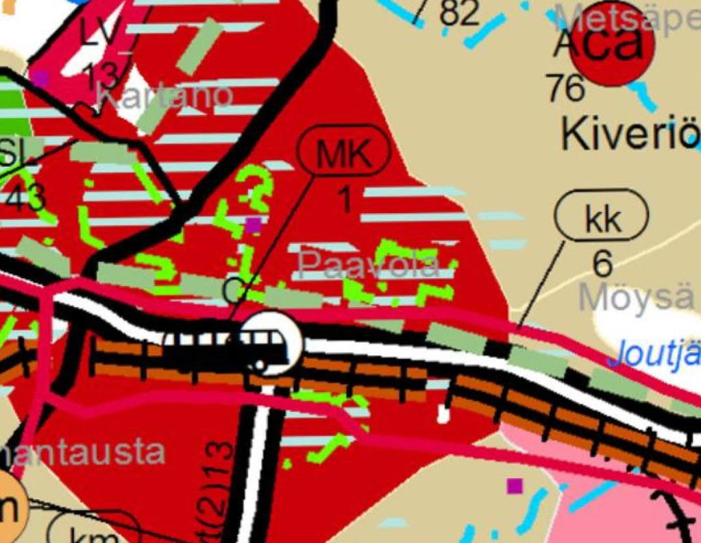 Selostus A-2713 D/959/10.02.03.00.04/2017 7 (19) 2.2 Suunnittelutilanne Maakuntakaava Päijät-Hämeen maakuntakaavassa 2014 (lainvoimainen 14.5.2019) suunnittelualue on osoitettu keskustatoimintojen alueeksi (C).