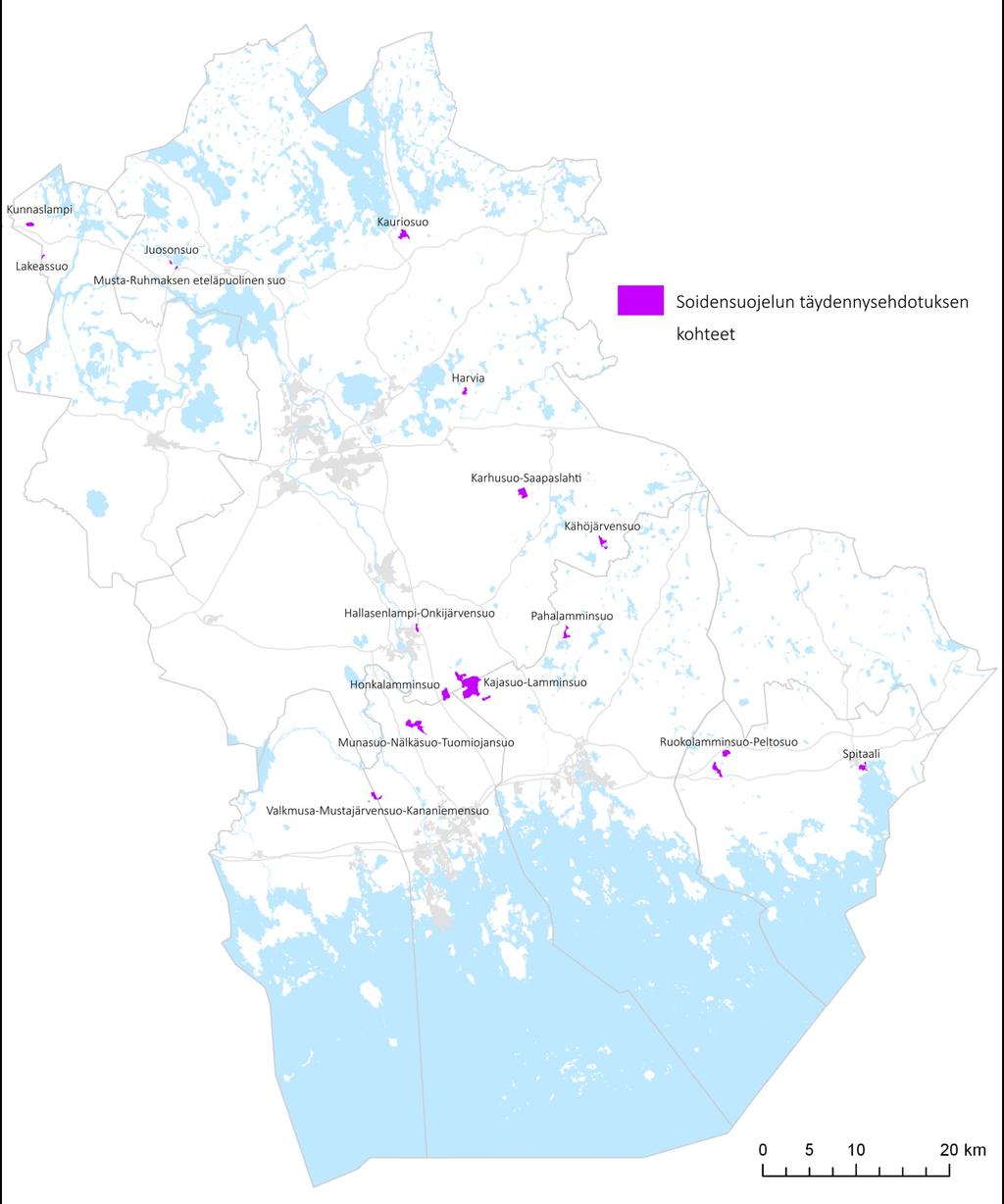 Suojelualueet (S) Maakuntakaavaa laadittaessa on kiinnitettävä erityistä huomiota luonnonarvojen vaalimiseen (MRL 28 ).