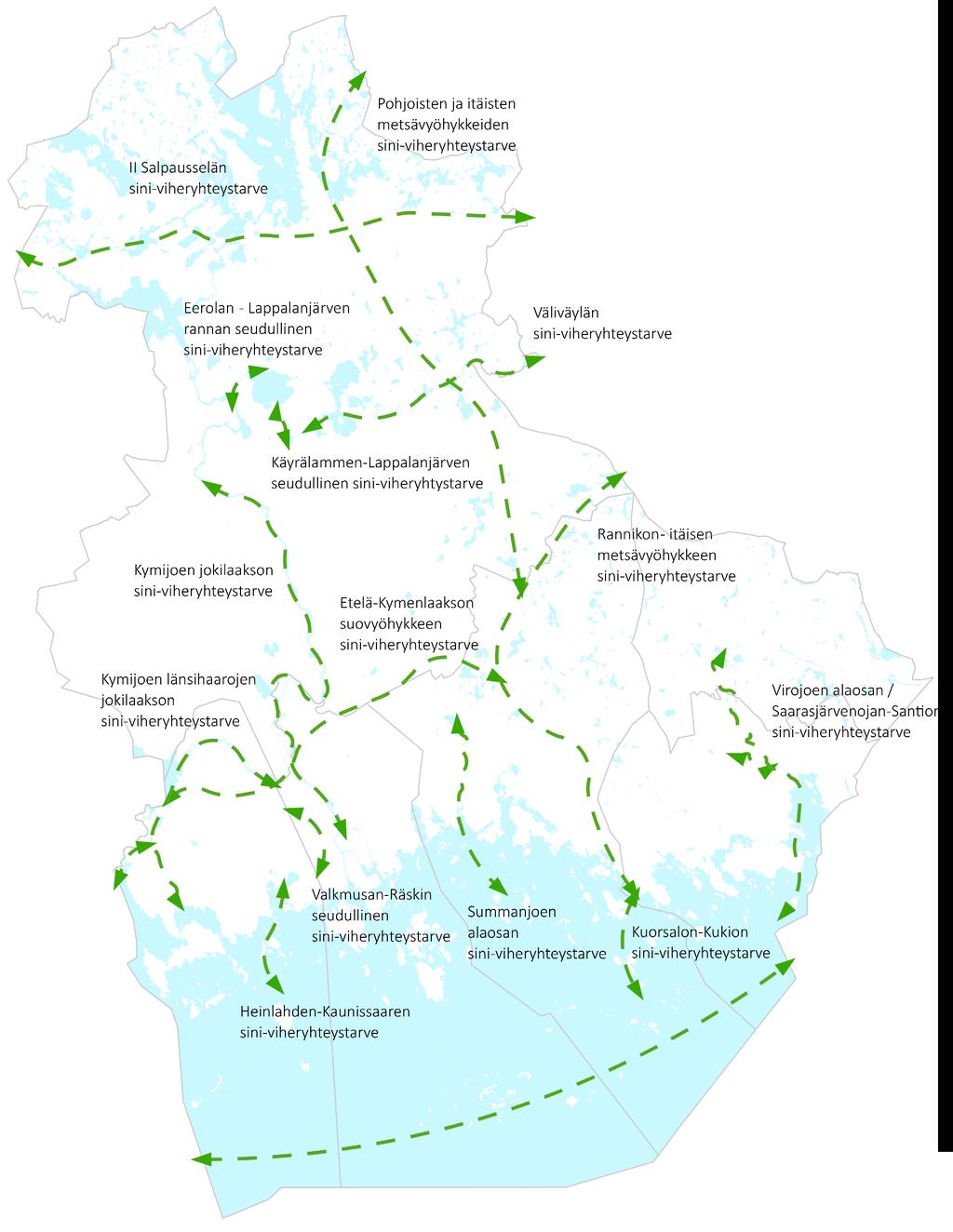 Sini-viheryhteystarve (vyt) Lisäys määräykseen Yksityiskohtaisemmassa suunnittelussa tulee turvata maa- ja metsätalouden sekä muiden maaseutuelinkeinojen toimintaedellytykset.