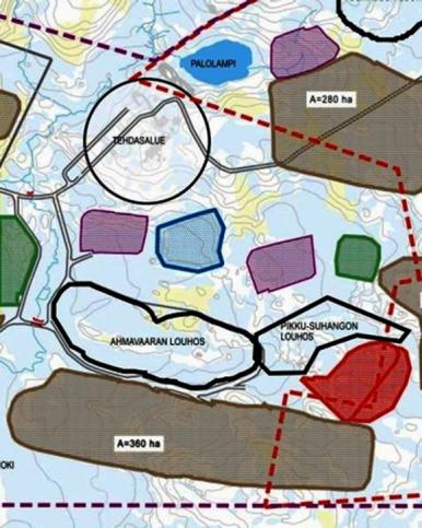 51 Kuva 3-5. Pikku-Suhangon esiintymän sijainti (ote hankekartasta). Taulukko 3-3.