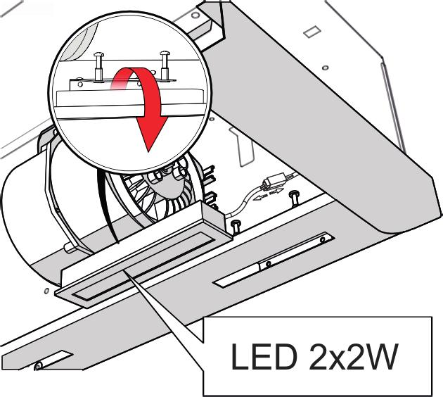 Replacing the lights When replacing the lights you will have to change the whole lightmodule. You can purchase a new light module from your retailer or the Airfi website. Follow these steps: 1.