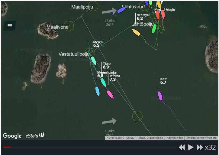 Kilpapurjehdus EPR osakilpailujen aikataulu vuonna 2019 noudattelee edellisiä kausia: - LPS: 15.6. - HeiPS: 29.6. - TePS: 13.7. - APS: 3.8.