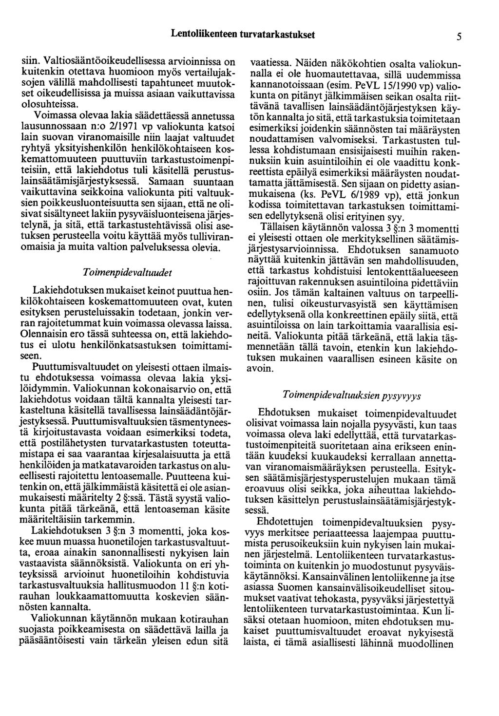 Lentoliikenteen turvatarkastukset 5 siin.