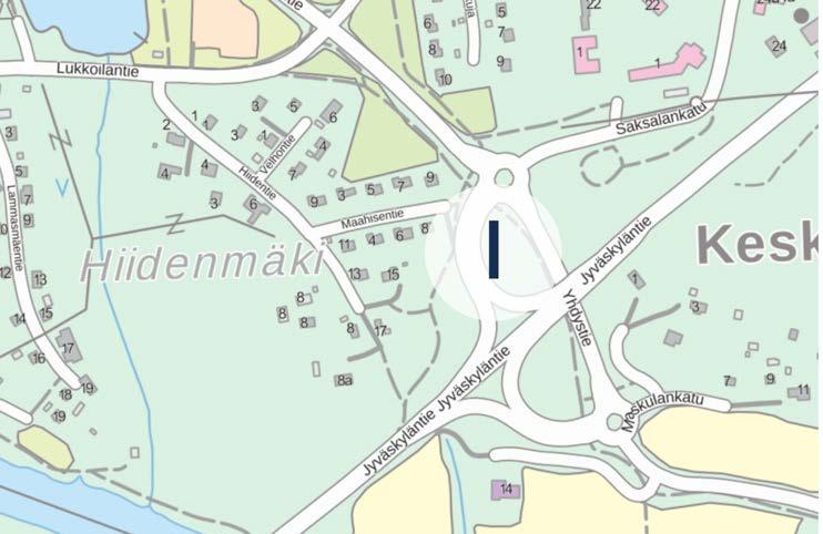 Jämsän Jyväskylän puoleisen liittymän sijainti on Jämsän keskustaan ajettaessa logistisesti merkityksellisempi, mutta liittymä ei juurikaan erotu 9-tietä ajettaessa.