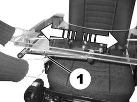 Invacare TDX SP2 -sarja 1. Löysää nupit A, jotka kannattelevat vaakatukia. 2. Säädä tuet haluttuun leveyteen. 3. Kiristä nupit uudelleen. 5.16.2 Korkeuden säätäminen 5 mm:n kuusiokoloavain 1.