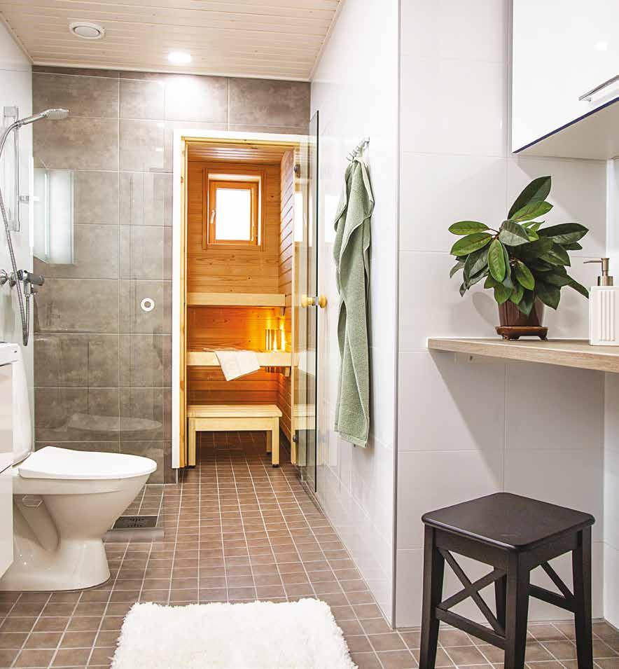 Kylpyhuone Kylpyhuoneen klassinen sisustus ja harmoninen tunnelma rauhoittavat kiireistä arkea ja tekevät elämästä hieman parempaa.