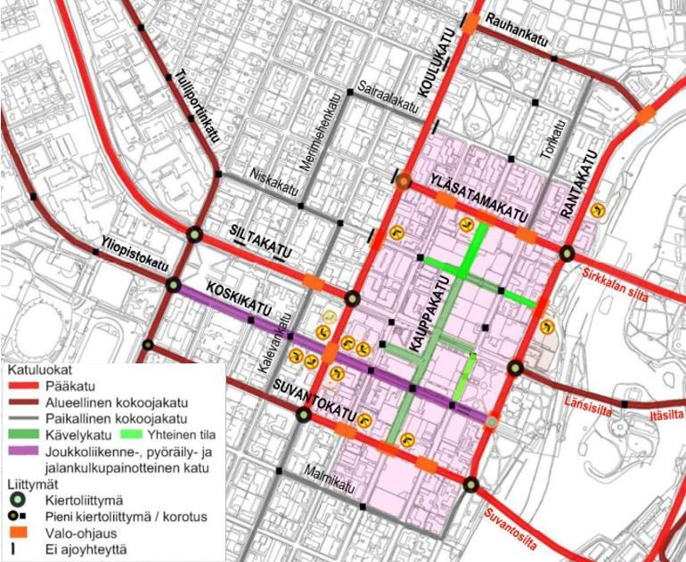 Joensuun keskustan meluselvitys (Ramboll Oy 2012) Joensuun keskustan osayleiskaavatyön yhteydessä on laadittu meluselvitys keskustan pääkatuverkostolta.