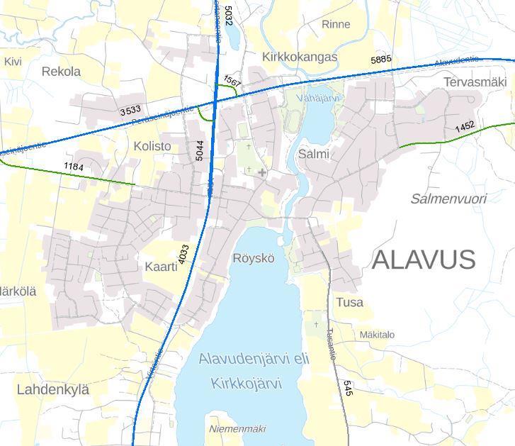 7 Kuva 3: Ote Väyläviraston liikennemääräkartasta Yhdyskuntatekniset verkostot Suunnittelualueen halki kulkee etelä- pohjoissuunnassa runkovesijohto Vajesojan pohjavedenottamolta Salmenvuoren